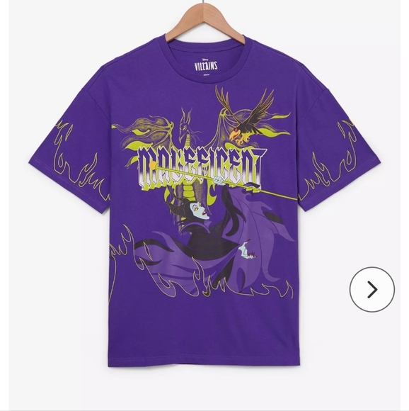 Disney Sleeping Beauty Maleficent Flames T-Shirt Purple - BoxLunch Exclusive - Picture 1 of 7